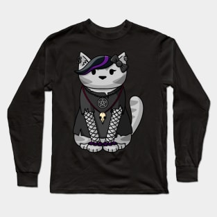 Goth Cat Long Sleeve T-Shirt